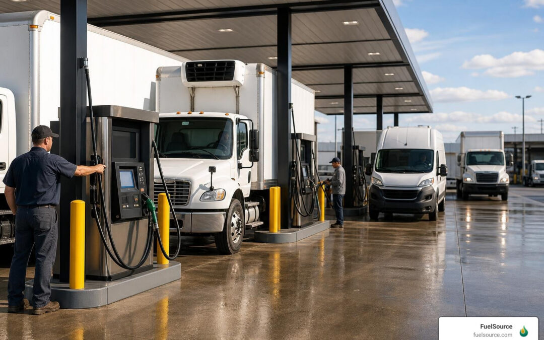 automated fuel management fleet vehicles fueling at terminal